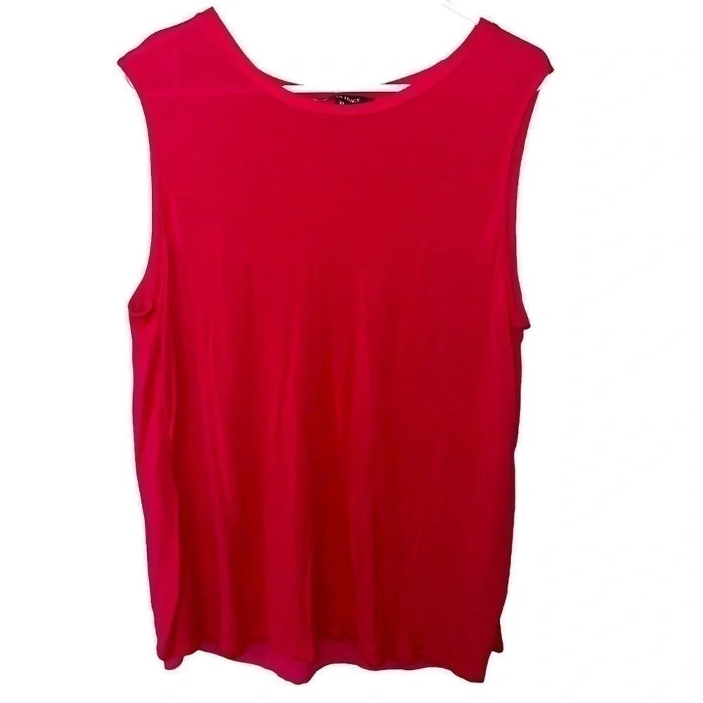 ELLEN TRACY HOT PINK TANK SIZE XLARGE - Picture 1 of 2